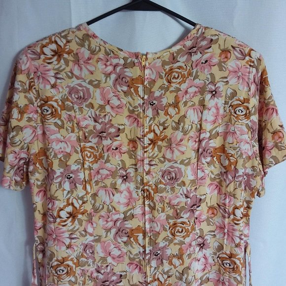 VTG JR Bentley Dress SZ 10 Midi Floral Summer Cott - Picture 4 of 11